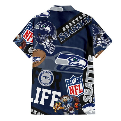 [SPECIAL OFFER] NEW CUSTOMIZED NFL06 SSH SEATTLE SEAHAWKS UNISEX HAWAIIAN SHIRT & SHORTS SET