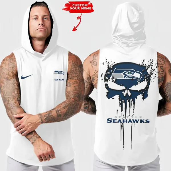 [SPECIAL OFFER] NEW CUSTOMIZED NFL06 SSH SEATTLE SEAHAWKS HOODED TANK TOP