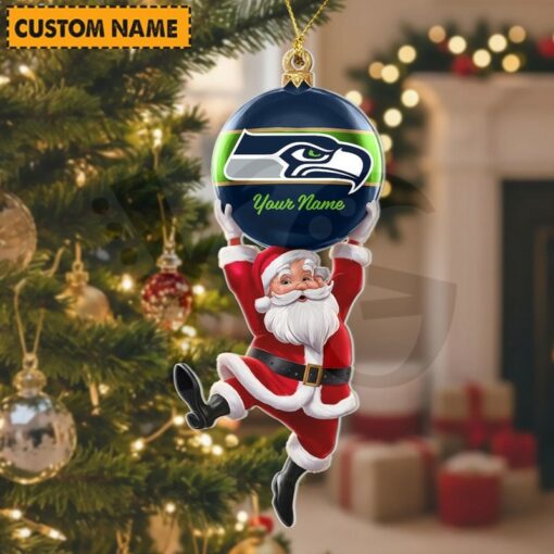 [SPECIAL OFFER] NEW CUSTOMIZED NFL06 SSH SEATTLE SEAHAWKS CHRISTMAS ACRYLIC ORNAMENT