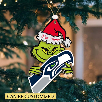 [SPECIAL OFFER] NEW CUSTOMIZED NFL06 SSH SEATTLE SEAHAWKS CHRISTMAS ACRYLIC ORNAMENT