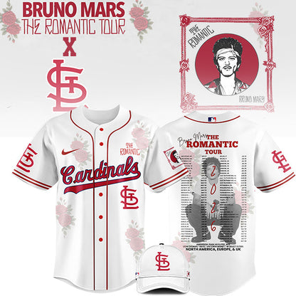 [FLASH SALE] NEW CUSTOMIZED MLB24 SL CARDINALS x BRUNO MARS BASEBALL JERSEY