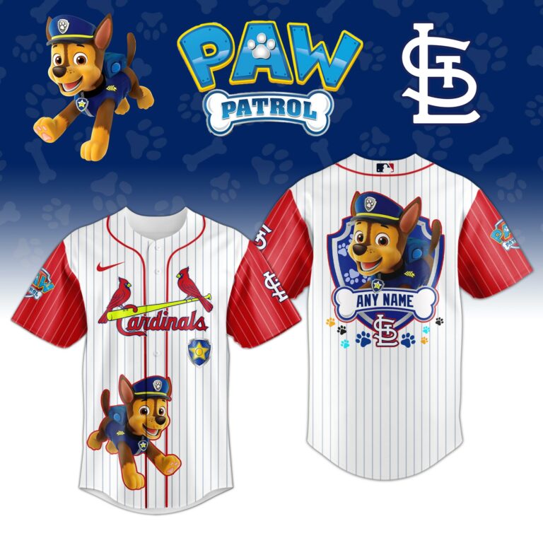 [FLASH SALE] NEW CUSTOMIZED MLB24 SLC ST. LOUIS CARDINALS x PAW PATROL BASEBALL JERSEY & CAP