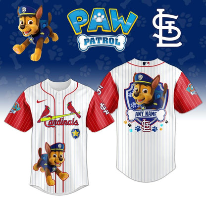 [FLASH SALE] NEW CUSTOMIZED MLB24 SLC ST. LOUIS CARDINALS x PAW PATROL BASEBALL JERSEY & CAP