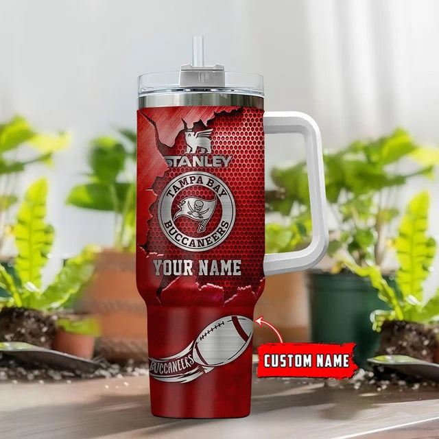 [SPECIAL OFFER] NEW CUSTOMIZED NFL10 TBB TAMPA BAY BUCCANEERS TUMBLER CUP
