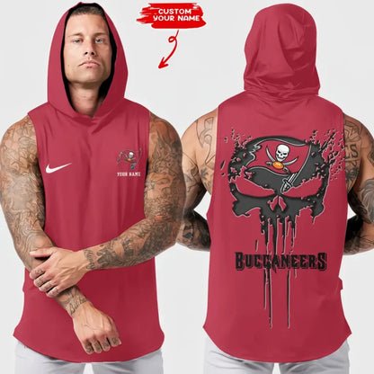 [SPECIAL OFFER] NEW CUSTOMIZED NFL10 TBB TAMPA BAY BUCCANEERS HOODED TANK TOP