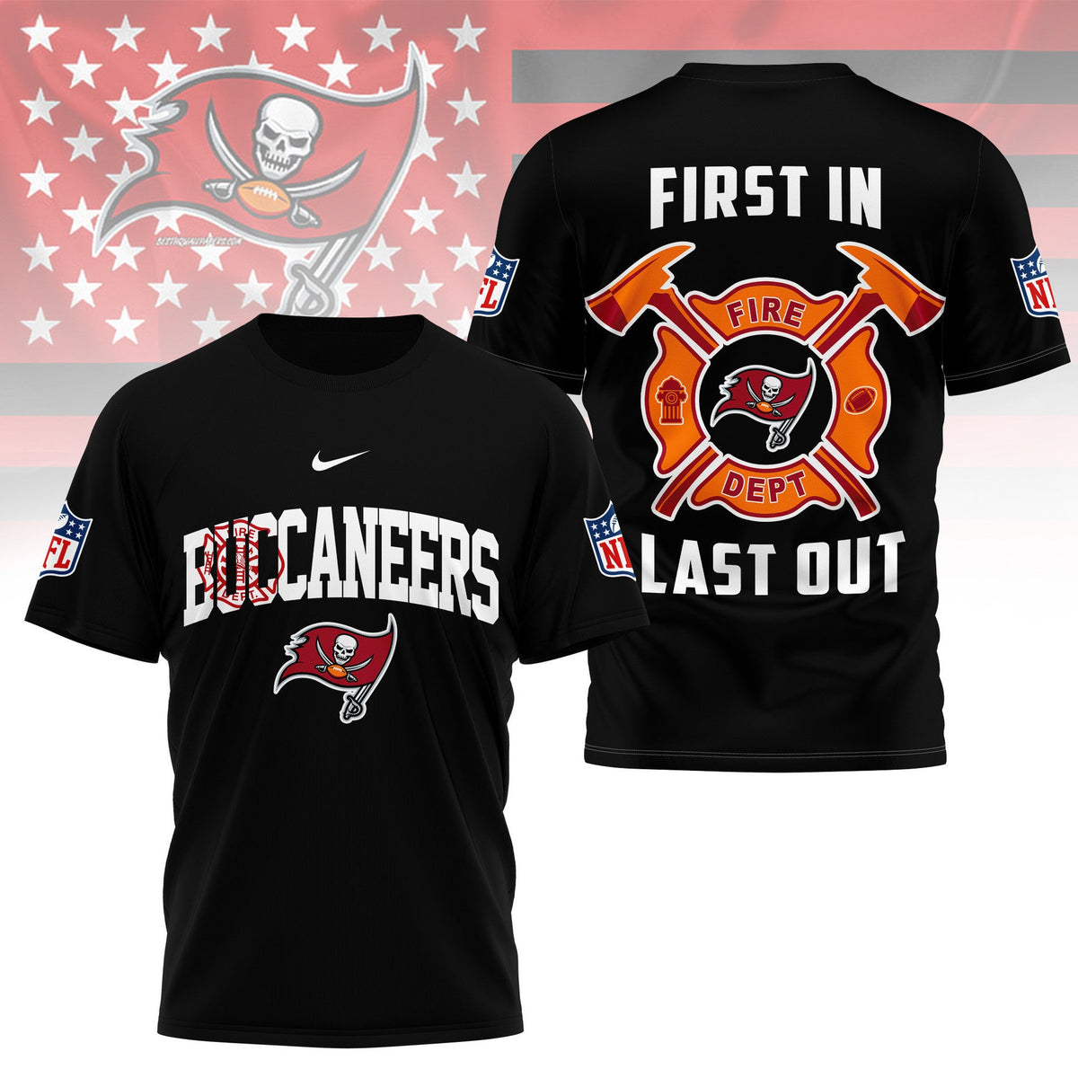 [SPECIAL OFFER] NEW CUSTOMIZED NFL10 TBB TAMPA BAY BUCCANEERS T-SHIRT | MULTIPLE COLORS AVAILABLE