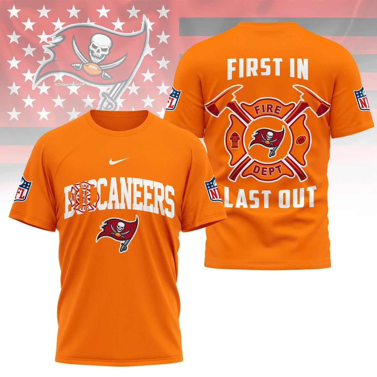 [SPECIAL OFFER] NEW CUSTOMIZED NFL10 TBB TAMPA BAY BUCCANEERS T-SHIRT | MULTIPLE COLORS AVAILABLE