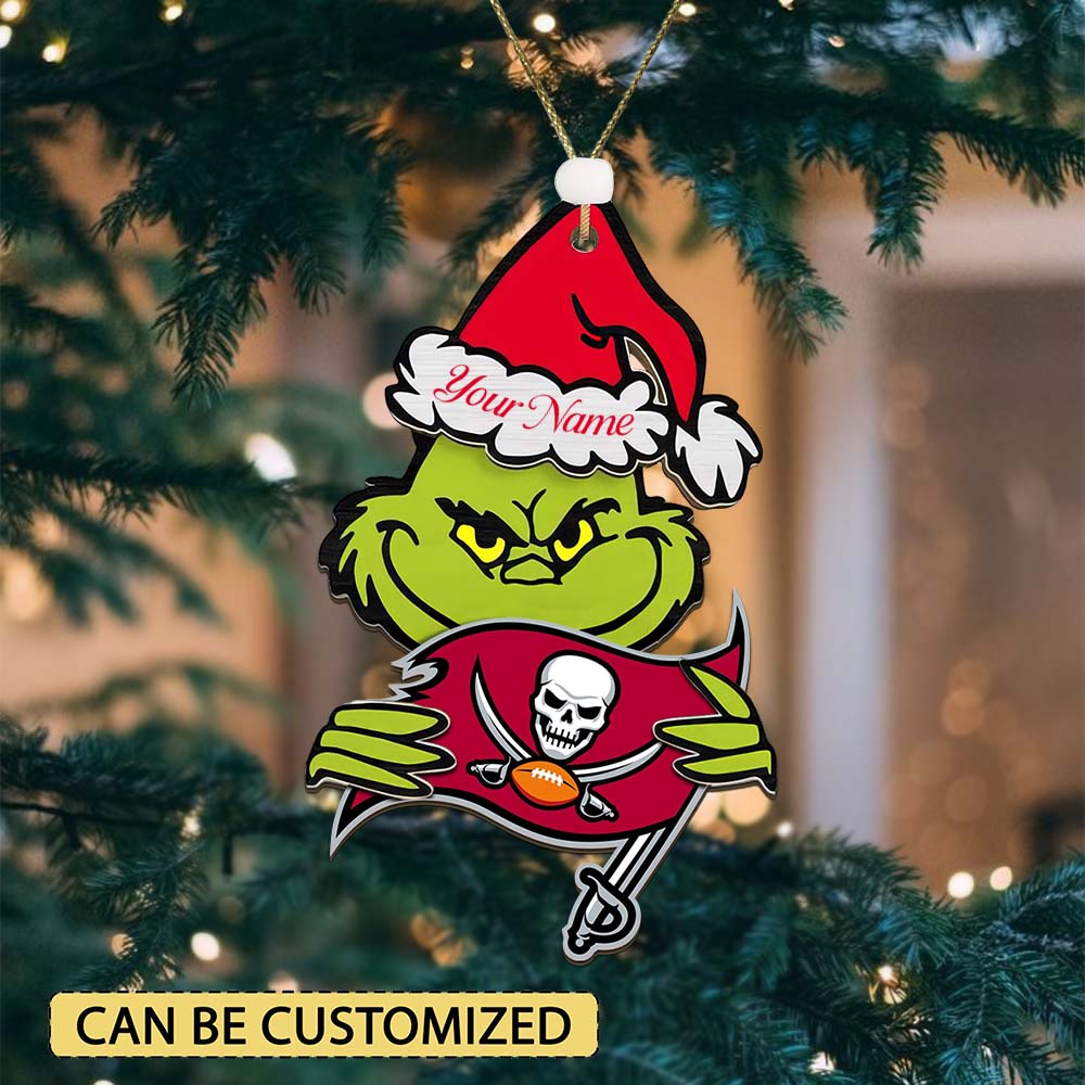 [SPECIAL OFFER] NEW CUSTOMIZED NFL10 TBB TAMPA BAY BUCCANEERS CHRISTMAS ACRYLIC ORNAMENT