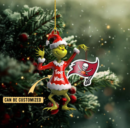 [SPECIAL OFFER] NEW CUSTOMIZED NFL10 TBB TAMPA BAY BUCCANEERS CHRISTMAS ACRYLIC ORNAMENT