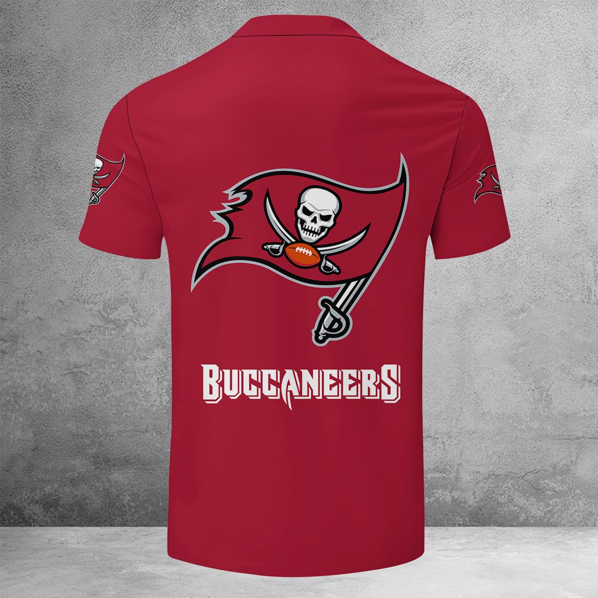[SPECIAL OFFER] NEW CUSTOMIZED NFL10 TBB TAMPA BAY BUCCANEERS ZIP POLO SHIRT