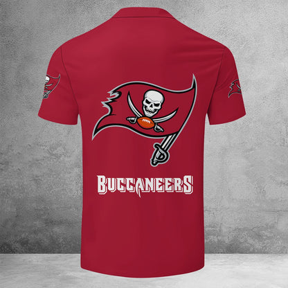 [SPECIAL OFFER] NEW CUSTOMIZED NFL10 TBB TAMPA BAY BUCCANEERS ZIP POLO SHIRT