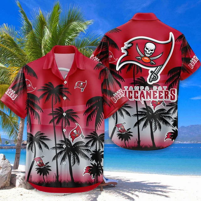 [SPECIAL OFFER] NEW CUSTOMIZED NFL10 TBB TAMPA BAY BUCCANEERS UNISEX HAWAIIAN SHIRT & SHORTS SET