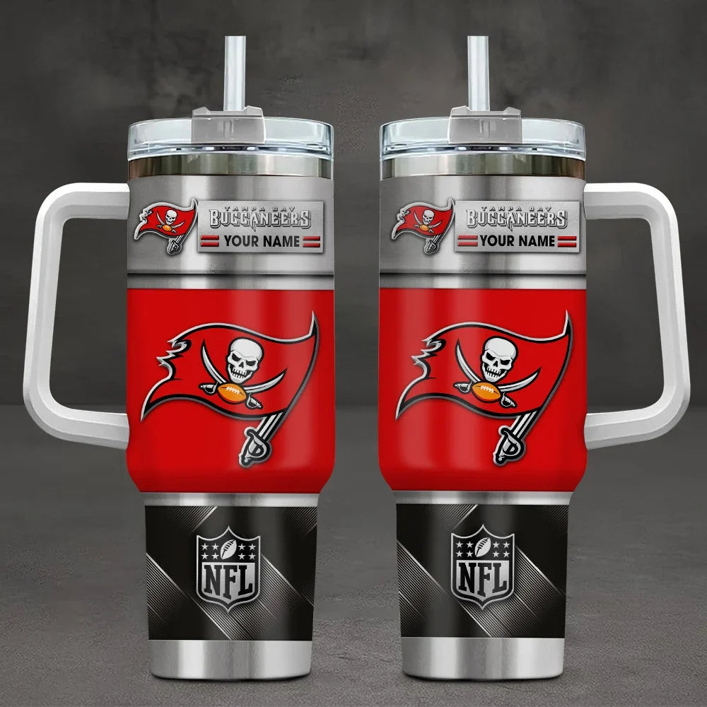 [SPECIAL OFFER] NEW CUSTOMIZED NFL10 TBB TAMPA BAY BUCCANEERS TUMBLER CUP