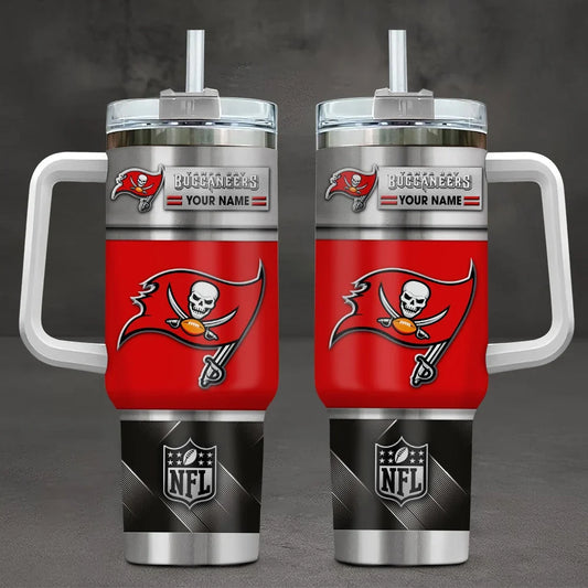 [SPECIAL OFFER] NEW CUSTOMIZED NFL10 TBB TAMPA BAY BUCCANEERS TUMBLER CUP