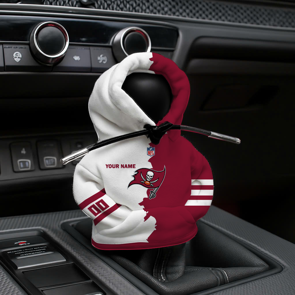 [SPECIAL OFFER] NEW CUSTOMIZED NFL10 TBB TAMPA BAY BUCCANEERS CAR HOODIE SHIFT KNOB