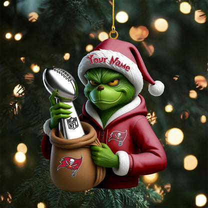 [SPECIAL OFFER] NEW CUSTOMIZED NFL10 TBB TAMPA BAY BUCCANEERS CHRISTMAS ACRYLIC ORNAMENT
