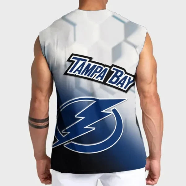 [SUPER SALE] NEW CUSTOMIZED NHL12 TPL TAMPA BAY LIGHTNING TANK TOP & GYM SHIRT