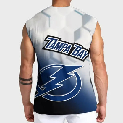 [SUPER SALE] NEW CUSTOMIZED NHL12 TPL TAMPA BAY LIGHTNING TANK TOP & GYM SHIRT