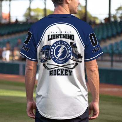 LIMITED EDITION - NEW CUSTOMIZED NHL12 TPL TAMPA BAY LIGHTNING BASEBALL JERSEY