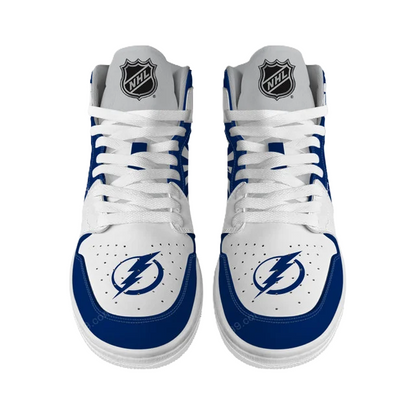 [SUPER SALE] NEW CUSTOMIZED NHL12 TB LIGHTNING AIR JORDAN SNEAKERS