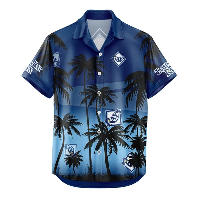 [FLASH SALE] NEW CUSTOMIZED MLB21 TBR TAMPA BAY RAYS UNISEX HAWAIIAN SHIRT & SHORTS SET