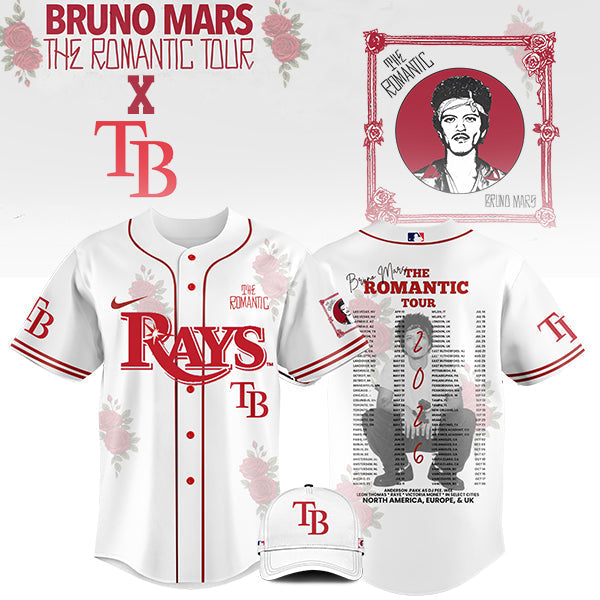 [FLASH SALE] NEW CUSTOMIZED MLB21 TB RAYS x BRUNO MARS BASEBALL JERSEY