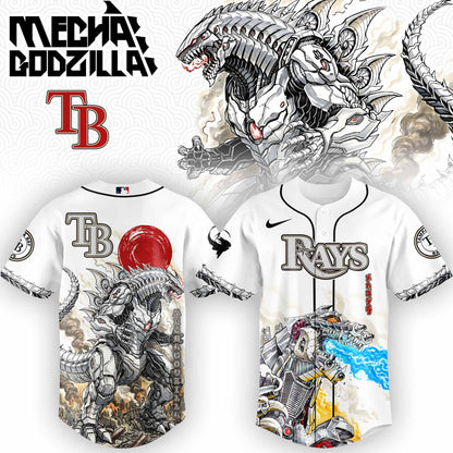 [FLASH SALE] NEW CUSTOMIZED MLB21 TB RAYS x GODZILLA BASEBALL JERSEY