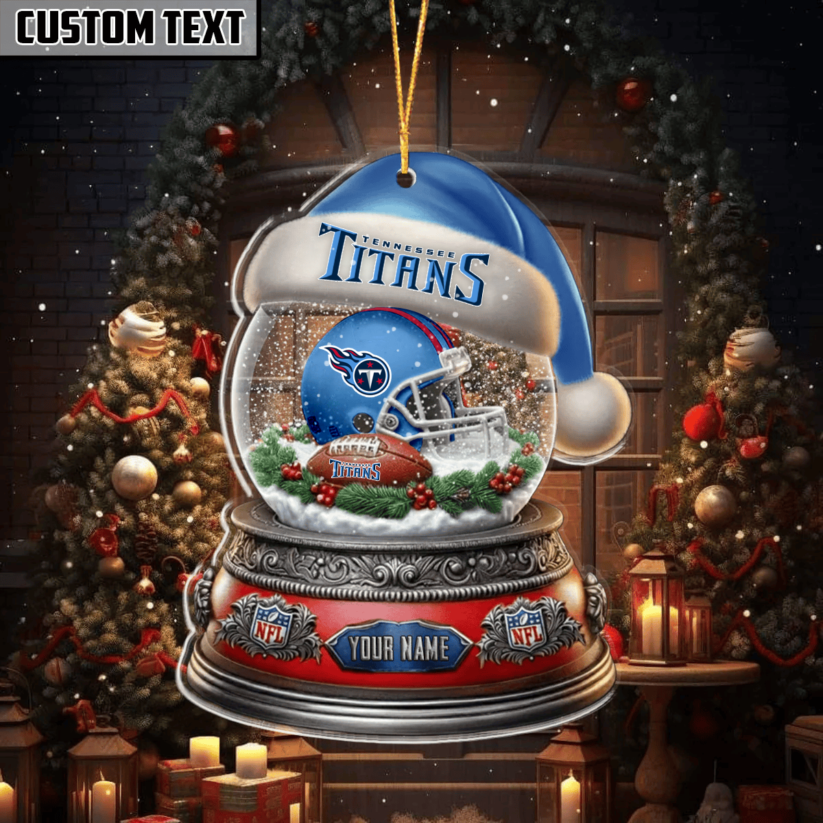[SPECIAL OFFER] NEW CUSTOMIZED NFL31 TST TENNESSEE TITANS CHRISTMAS ACRYLIC ORNAMENT