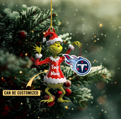[SPECIAL OFFER] NEW CUSTOMIZED NFL31 TST TENNESSEE TITANS CHRISTMAS ACRYLIC ORNAMENT