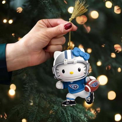 [SPECIAL OFFER] NEW CUSTOMIZED NFL31 TST TENNESSEE TITANS HELLO KITTY ACRYLIC ORNAMENT