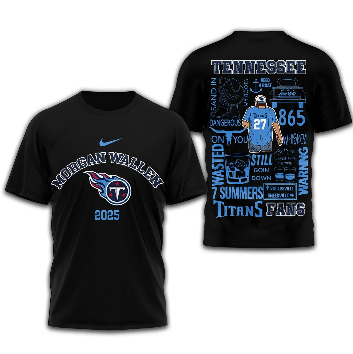 [SPECIAL OFFER] NEW CUSTOMIZED NFL31 TST TENNESSEE TITANS T-SHIRT | MULTIPLE COLORS AVAILABLE