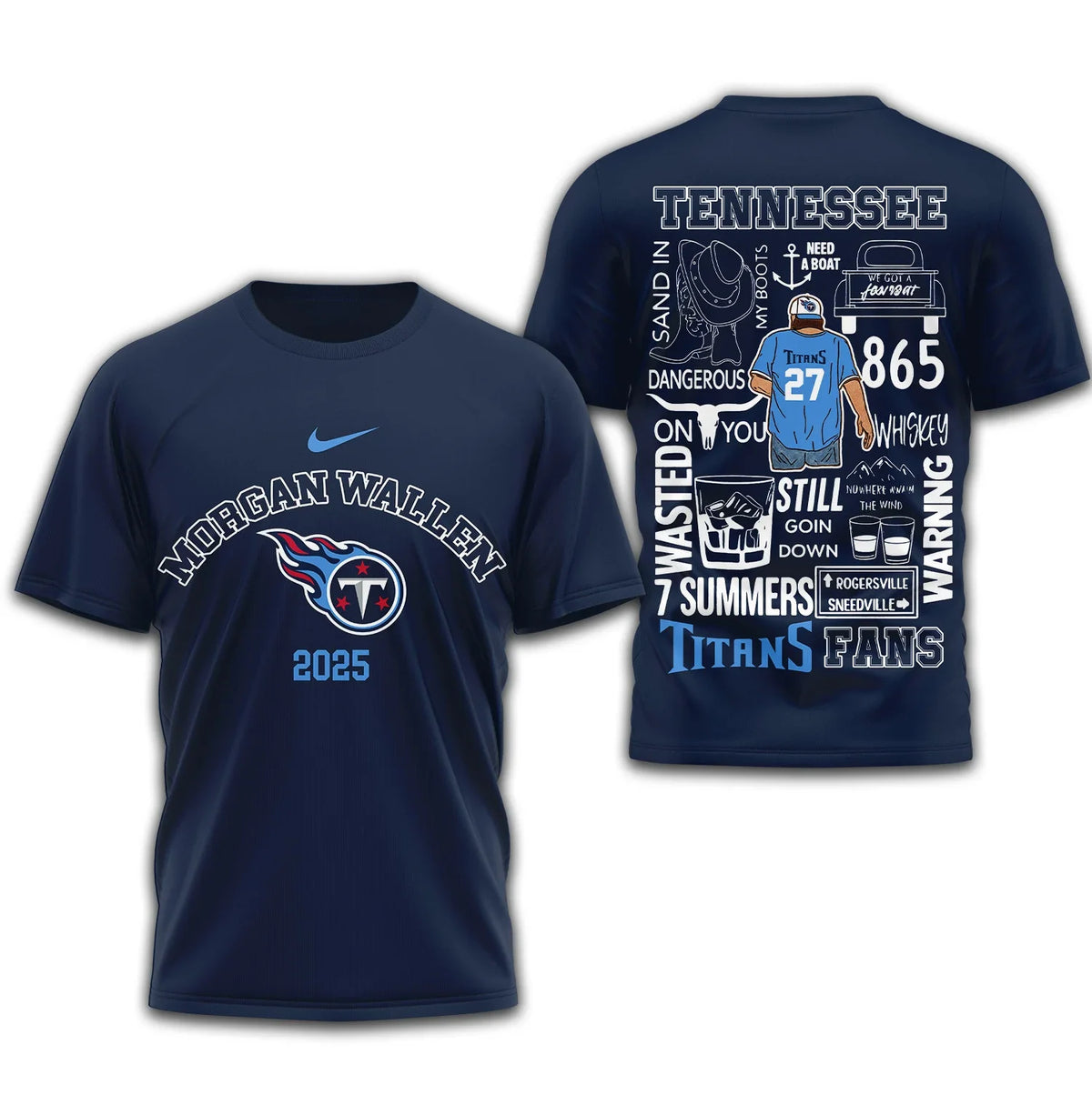 [SPECIAL OFFER] NEW CUSTOMIZED NFL31 TST TENNESSEE TITANS T-SHIRT | MULTIPLE COLORS AVAILABLE