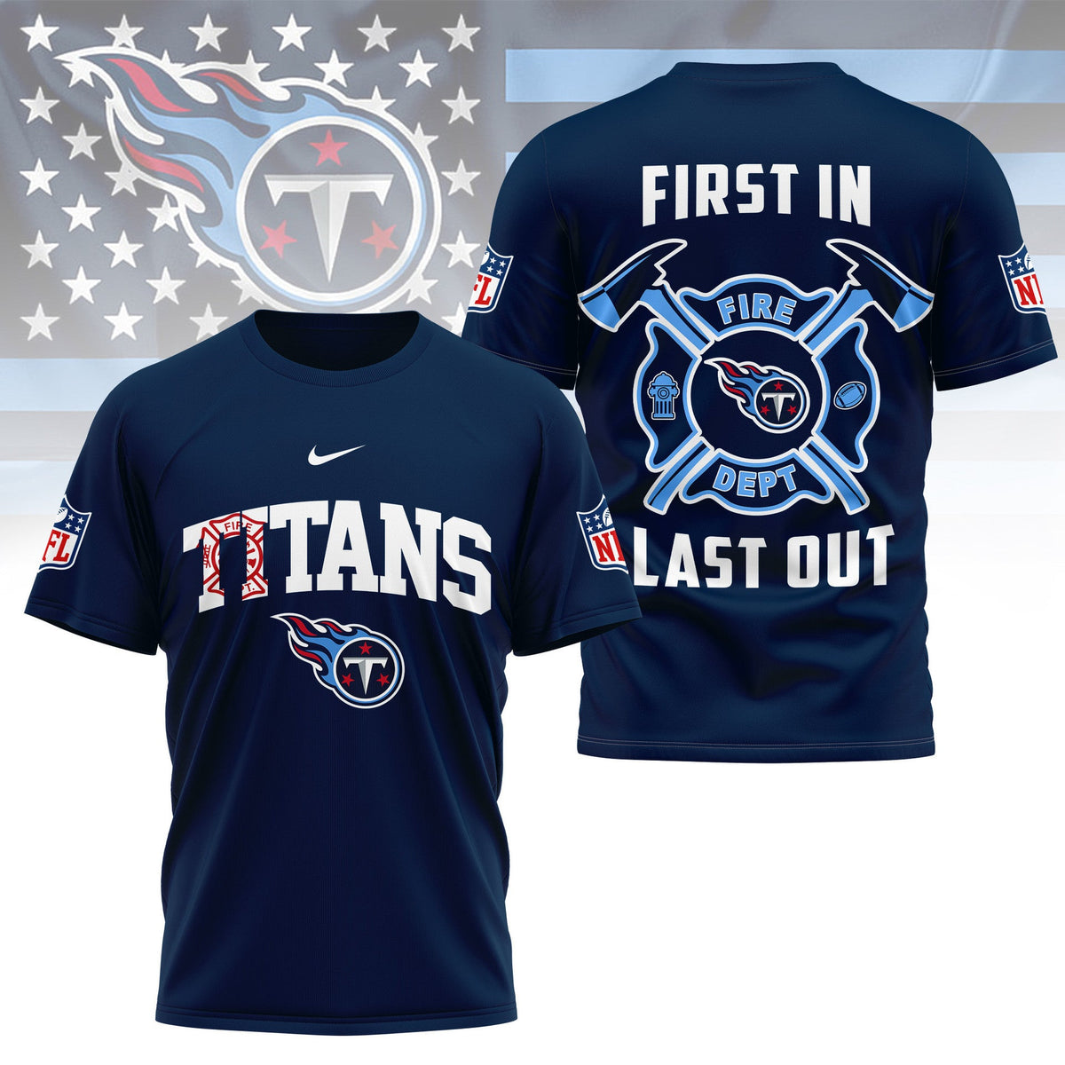 [SPECIAL OFFER] NEW CUSTOMIZED NFL31 TST TENNESSEE TITANS T-SHIRT | MULTIPLE COLORS AVAILABLE