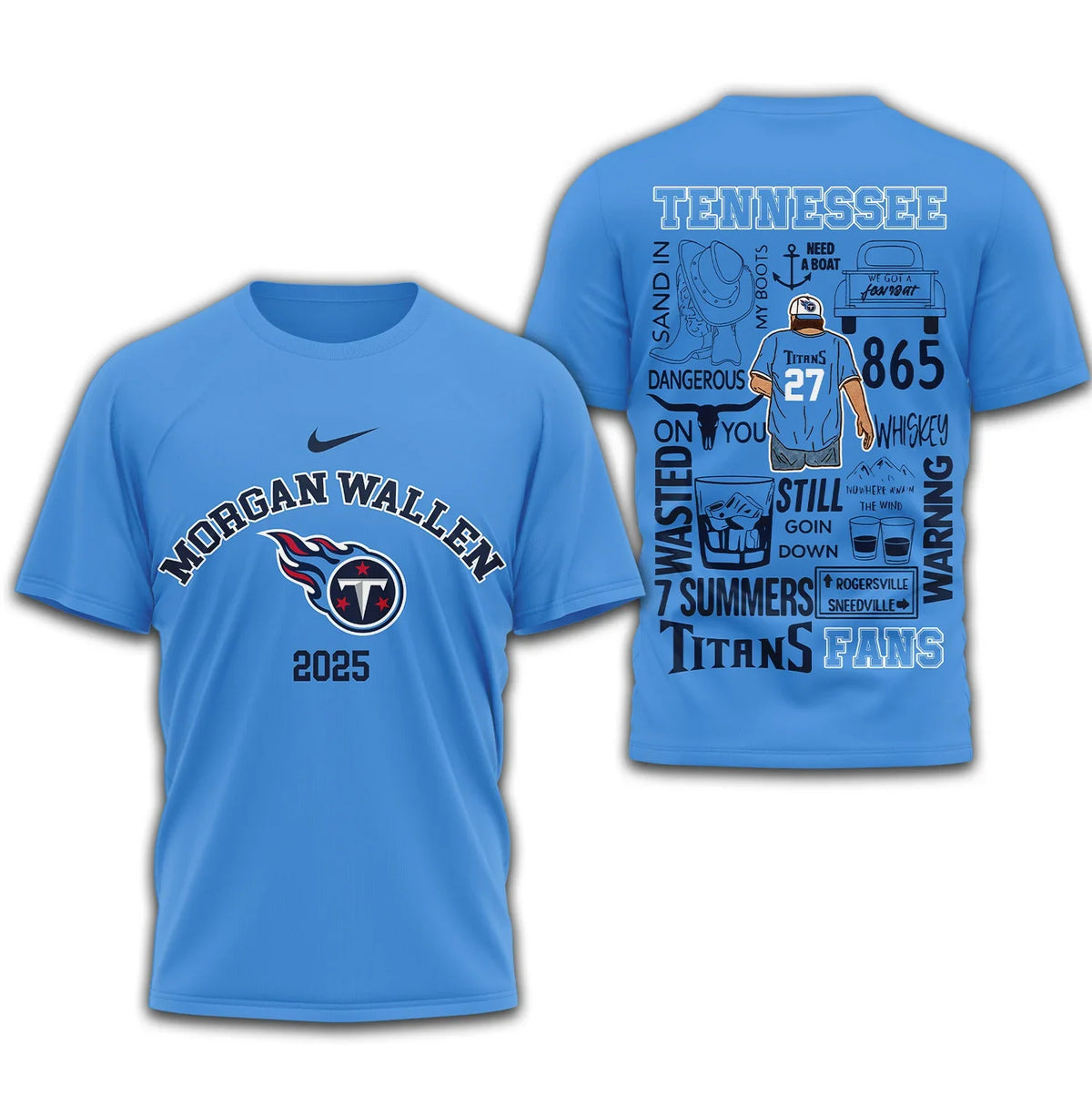 [SPECIAL OFFER] NEW CUSTOMIZED NFL31 TST TENNESSEE TITANS T-SHIRT | MULTIPLE COLORS AVAILABLE