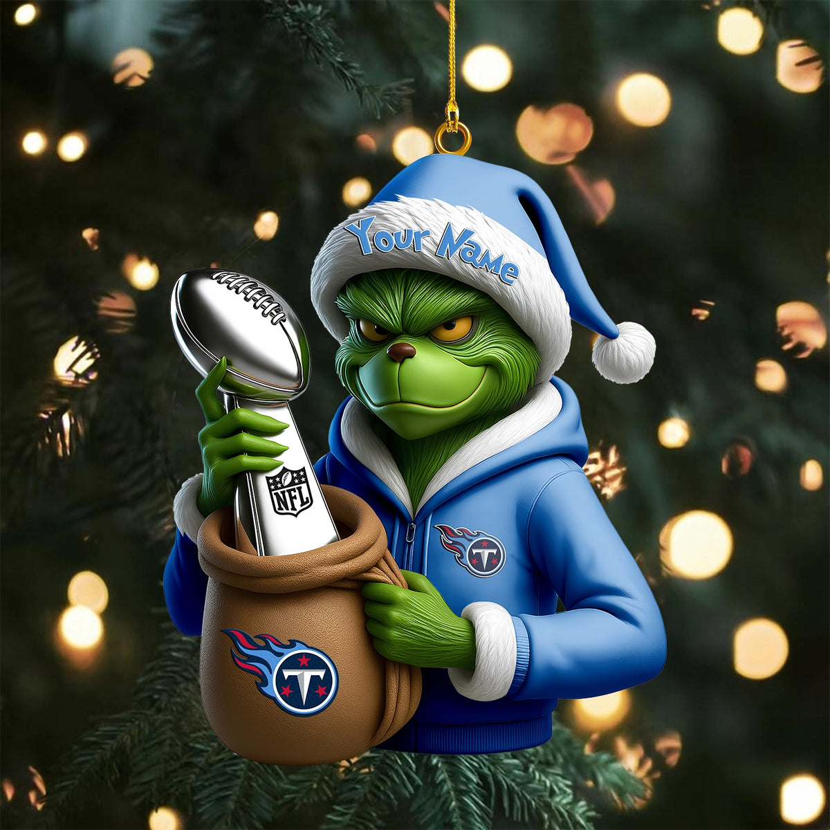 [SPECIAL OFFER] NEW CUSTOMIZED NFL31 TST TENNESSEE TITANS CHRISTMAS ACRYLIC ORNAMENT
