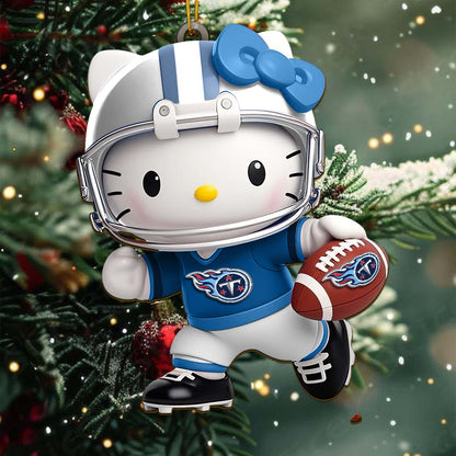 [SPECIAL OFFER] NEW CUSTOMIZED NFL31 TST TENNESSEE TITANS HELLO KITTY ACRYLIC ORNAMENT