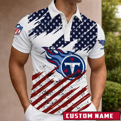 [SPECIAL OFFER] NEW CUSTOMIZED NFL31 TST TENNESSEE TITANS POLO SHIRT