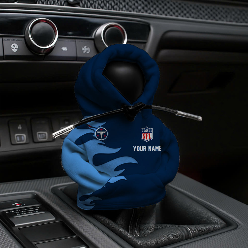 [SPECIAL OFFER] NEW CUSTOMIZED NFL31 TST TENNESSEE TITANS CAR HOODIE SHIFT KNOB COVER