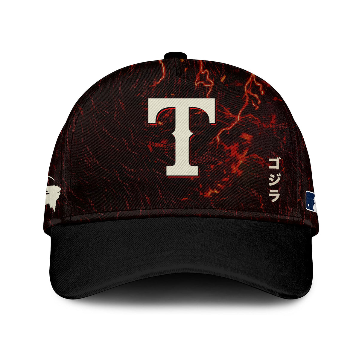 [FLASH SALE] NEW CUSTOMIZED MLB08 TRS TEXAS RANGERS x GODZILLA BASEBALL JERSEY & CAP