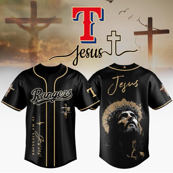 [FLASH SALE] NEW CUSTOMIZED MLB08 TRS TEXAS RANGERS x JESUS CHRIST BASEBALL JERSEY