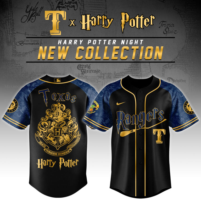 [FLASH SALE] NEW CUSTOMIZED MLB08 TX RANGERS x HARRY POTTER BASEBALL JERSEY & CAP