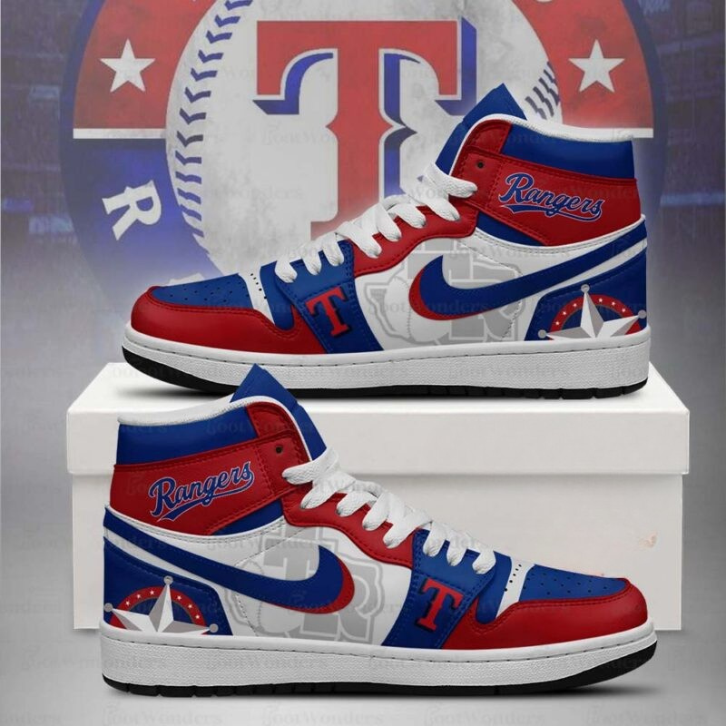 [FLASH SALE] NEW CUSTOMIZED MLB08 TX RANGERS AIR JORDAN SNEAKERS