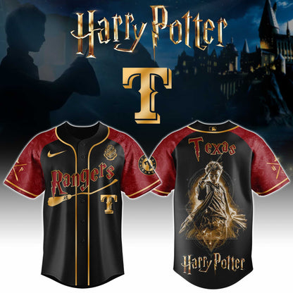 [FLASH SALE] NEW CUSTOMIZED MLB08 TRS TEXAS RANGERS x HARRY POTTER BASEBALL JERSEY & CAP