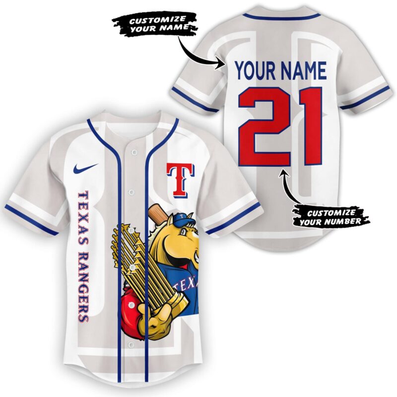 [FLASH SALE] NEW CUSTOMIZED MLB08 TX RANGERS BASEBALL JERSEY