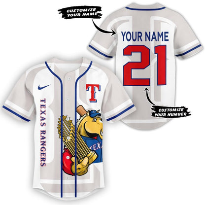 [FLASH SALE] NEW CUSTOMIZED MLB08 TX RANGERS BASEBALL JERSEY