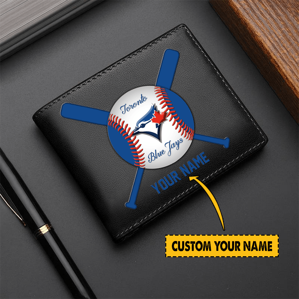 [FLASH SALE] NEW CUSTOMIZED MLB12 TBJ TORONTO BLUE JAYS LEATHER WALLET