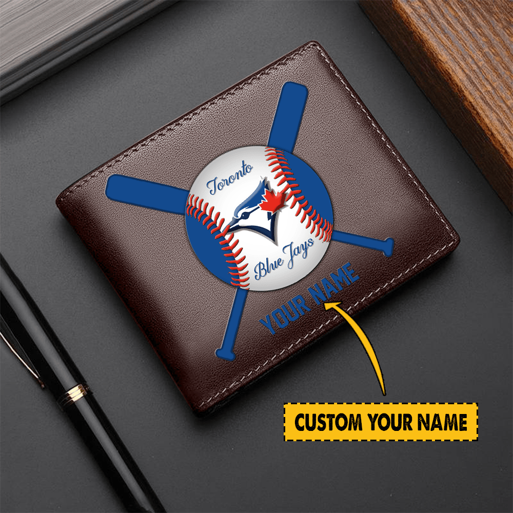 [FLASH SALE] NEW CUSTOMIZED MLB12 TBJ TORONTO BLUE JAYS LEATHER WALLET