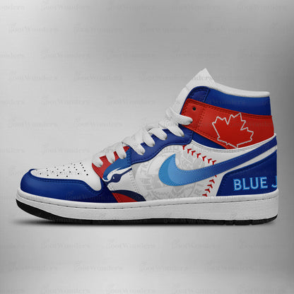 [FLASH SALE] NEW CUSTOMIZED MLB12 TR BLUE JAYS AIR JORDAN SNEAKERS
