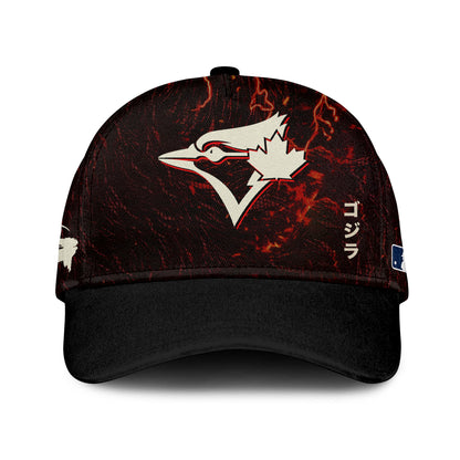 [FLASH SALE] NEW CUSTOMIZED MLB12 TBJ TORONTO BLUE JAYS x GODZILLA BASEBALL JERSEY & CAP