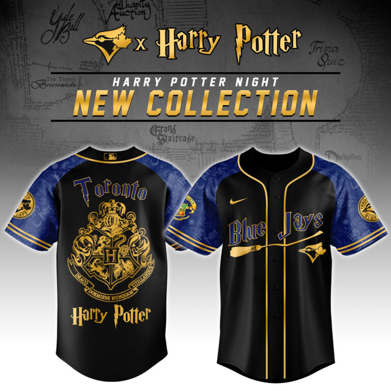 [FLASH SALE] NEW CUSTOMIZED MLB12 TR BLUE JAYS x HARRY POTTER BASEBALL JERSEY & CAP